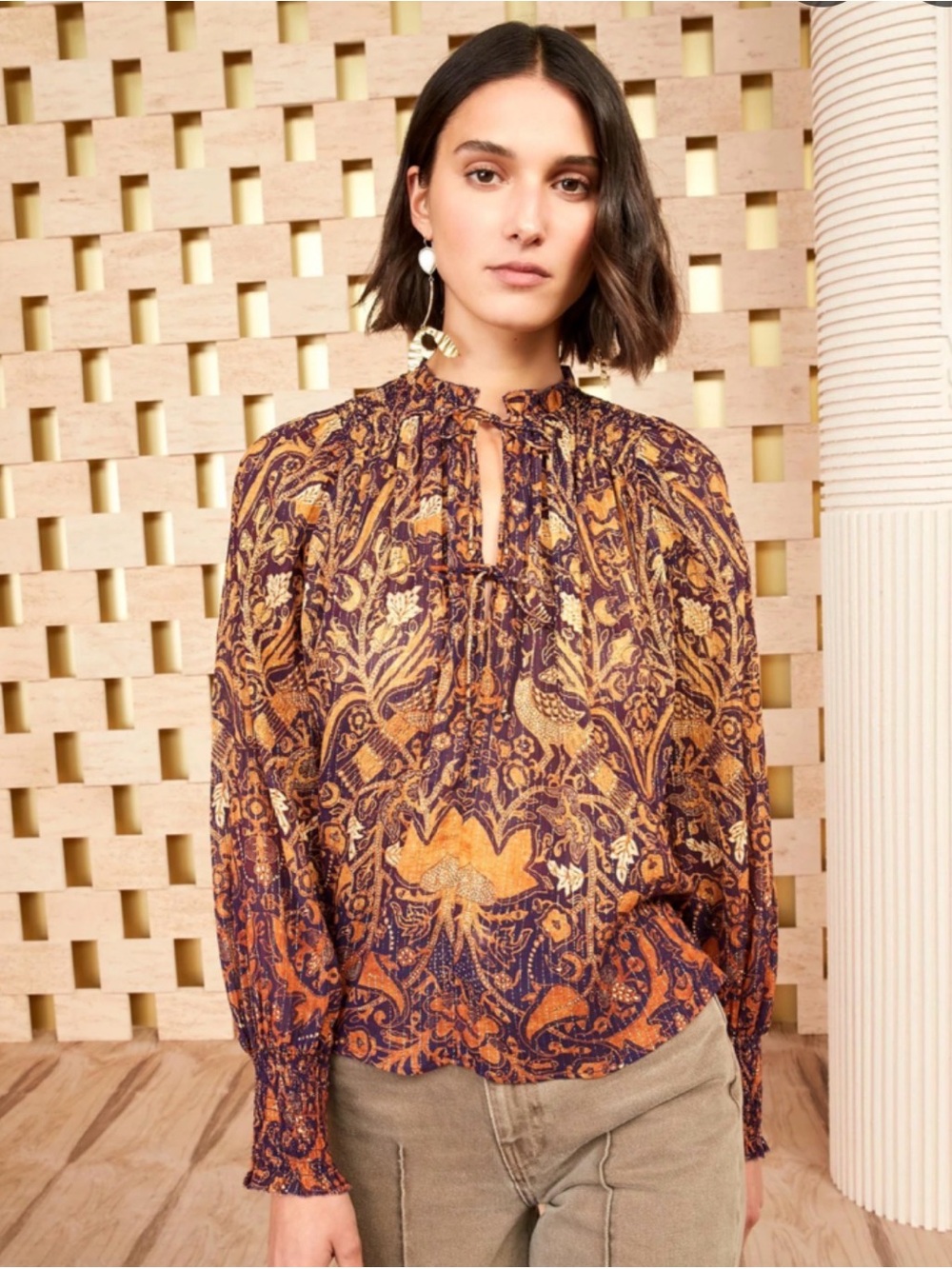 Ulla Johnson Ida Blouse – Celestial Print | Size 6 |NWT